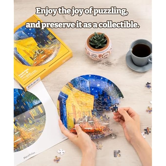 3D PUZZLE PLATE 124 PIECES - VAN GOGH - STARRY NIGHT OVER THE RHONE - JIGSAW PUZZLE FOR ADULTS, DECORATIVE PLATE WITH DURABLE PLASTIC PIECES, IDEAL GIFT FOR HOME OR OFFICE DCOR [PL1003] - Image 3